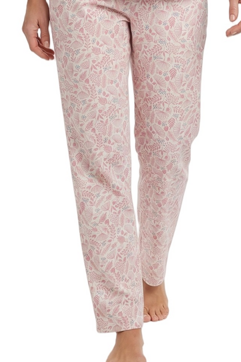 Marlon Womens Eleanor Cotton Wincey Pyjamas MA48990 PNK - Pink