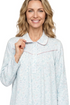 Marlon Womens Eleanor Cotton Wincey 40" Length Nightdress MA48991 BLU - Blue