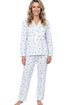 Marlon Louella Print Cotton Jersey Pyjama Set MA50002B - Blue
