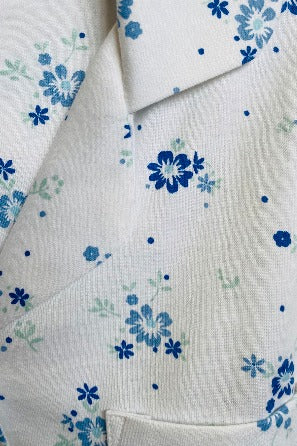 Marlon Louella Print Cotton Jersey Pyjama Set MA50002B - Blue