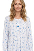 Marlon Louella Ditsy Print Pure Cotton Long Sleeve Nightdress MA50003BL - Blue