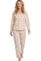 Marlon Lilian Sprig Print Polished Fleece Pyjama Set MA50016P - Pink