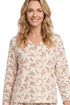 Marlon Lilian Sprig Print Polished Fleece Pyjama Set MA50016P - Pink
