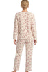 Marlon Lilian Sprig Print Polished Fleece Pyjama Set MA50016P - Pink