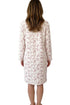 Marlon Lilian Sprig Print Polished Fleece 40" Nightdress MA50017P - Pink
