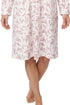 Marlon Lilian Sprig Print Polished Fleece 40" Nightdress MA50017P - Pink