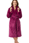 Marlon Womens Faux Fur Puff Sleeve Robe MA50046 BURG - Burgundy