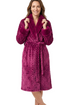 Marlon Womens Faux Fur Puff Sleeve Robe MA50046 BURG - Burgundy