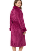 Marlon Womens Faux Fur Puff Sleeve Robe MA50046 BURG - Burgundy