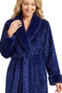 Marlon Womens Faux Fur Puff Sleeve Robe MA50046 NVY - Navy