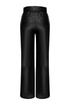 Kimara Mees Faux Leather Wide Leg Trousers MEES - Black