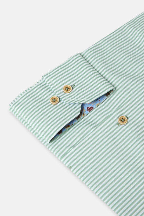 Benetti Menswear Alexander Sage Long Sleeve Fine Stripe Cotton Shirt