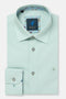 Benetti Menswear Arlo Sage Long Sleeve Micro-Diamond Print Cotton Shirt