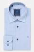 Benetti Menswear Beckham Sky Blue Long Sleeve Micro-Dot Cotton Shirt