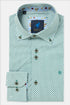 Benetti Carlos Long Sleeve Geometric Print Casual Shirt Forest Green