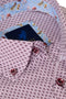 Benetti Carlos Long Sleeve Geometric Print Casual Shirt Plum