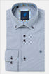 Benetti Carlos Long Sleeve Geometric Print Casual Shirt Navy