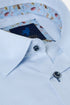 Benetti Menswear Hudson Sky Blue Short Sleeve Textured Cotton Shirt