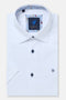 Benetti Menswear Hudson White Short Sleeve Textured Cotton Shirt