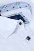Benetti Menswear Hudson White Short Sleeve Textured Cotton Shirt