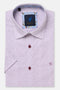 Benetti Menswear Kyle Lilac Short Sleeve Micro-Textured Cotton Shirt