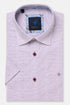 Benetti Menswear Kyle Lilac Short Sleeve Micro-Textured Cotton Shirt