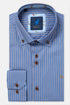 Benetti Lisbon Long Sleeve Striped Casual Shirt Coffee