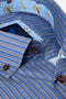 Benetti Lisbon Long Sleeve Striped Casual Shirt Coffee