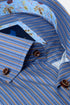 Benetti Lisbon Long Sleeve Striped Casual Shirt Coffee