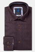 Benetti Marty Long Sleeve Textured Casual Shirt Bordo
