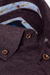 Benetti Marty Long Sleeve Textured Casual Shirt Bordo