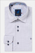 Benetti Naples Long Sleeve Geometric Square Print Casual Shirt Navy