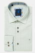 Benetti Naples Long Sleeve Geometric Square Print Casual Shirt Sage Green