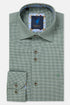 Benetti Rega Long Sleeve Micro-Check Casual Shirt Forest Green