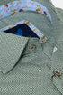 Benetti Rega Long Sleeve Micro-Check Casual Shirt Forest Green