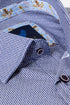 Benetti Rega Long Sleeve Micro-Check Casual Shirt Navy