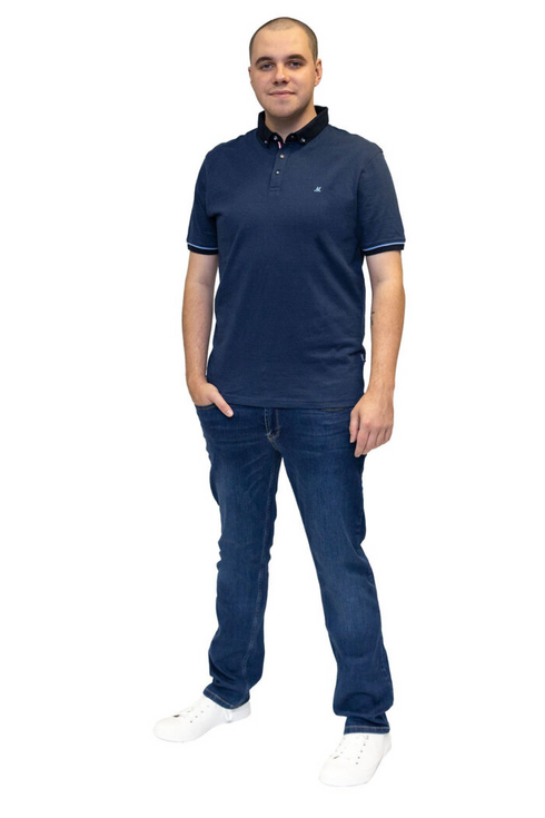 Mineral Pedal Jacquard Polo Dark Denim ML211502