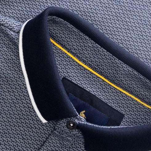 Leroy ML221470 Blue Long Sleeve Polo - Stylish Smart-Casual Wear