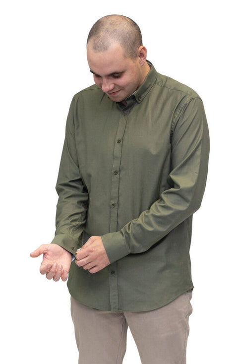 Mineral Click Stretch-Fabric Long Sleeve Shirt – ML252260