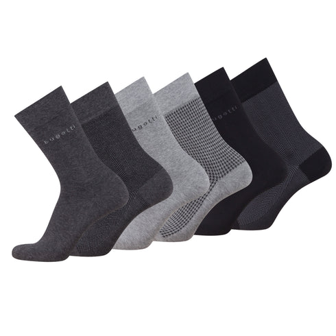 Bugatti Men's 6-Pair Sock Gift Box 61109X - Ideal Gift