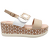 Heavenly Feet Morven Sandal Taupe Vegan Friendly 7cm Wedge Platform