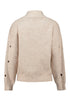 Hailys Pa44ige Heart Pattern High Neck Knit Jumper MOT-2601003 - Beige Marl / Cocoa Hearts