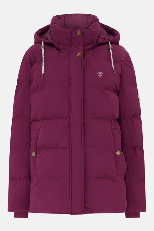 Lighthouse Margot in Berry AW26 Hip-Length Eco-Fill Padded Coat