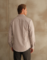 Walker & Hunt Mason Overshirt Grey Structured Mid-Weight Cotton Blend