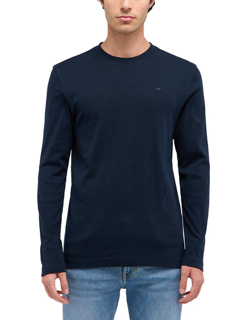 Mustang Arlington 100% Pure Cotton Long Sleeve Crew Neck T-Shirt 1016287