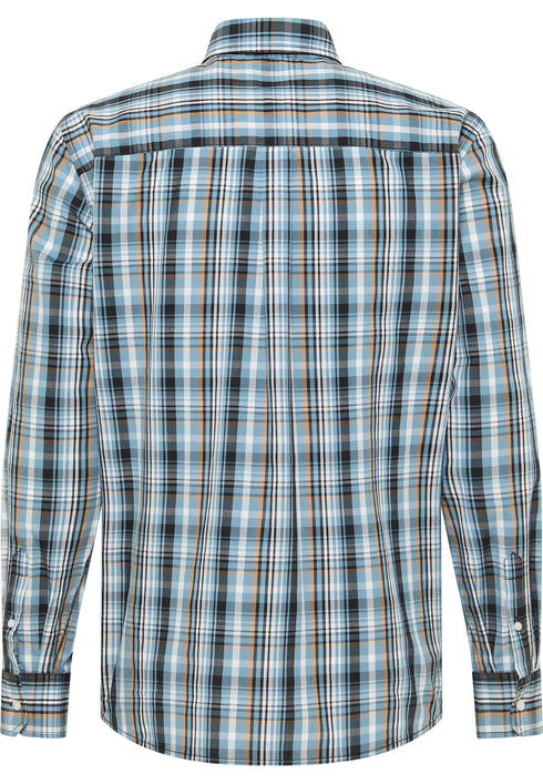 Mustang Chester Men's Poplin Multi Check Shirt | 100% Cotton Regular Fit 1016958