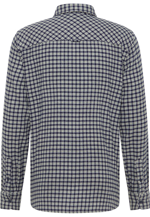 Mustang Eastbridge Men's Brushed Twill Mini Check Shirt | 100% Cotton Regular Fit 1016960