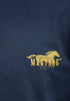 Mustang Mens Dark Sapphire Navy Style Austin Logo Cotton T-Shirt 1017385