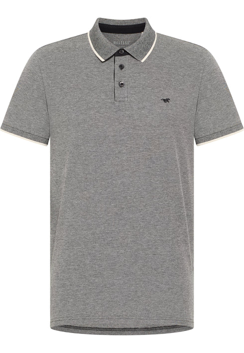 Mustang Palco Black 4142 Logo Organic Cotton Polo Shirt 1017411