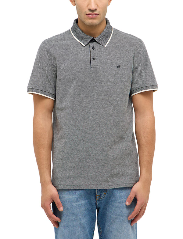 Mustang Palco Black 4142 Logo Organic Cotton Polo Shirt 1017411